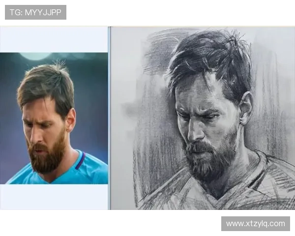 梅西足球明星素描艺术作品展现其独特魅力与风采